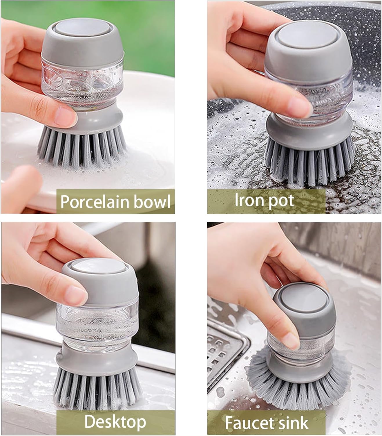 Dish Washing Brush with Soap Dispenser