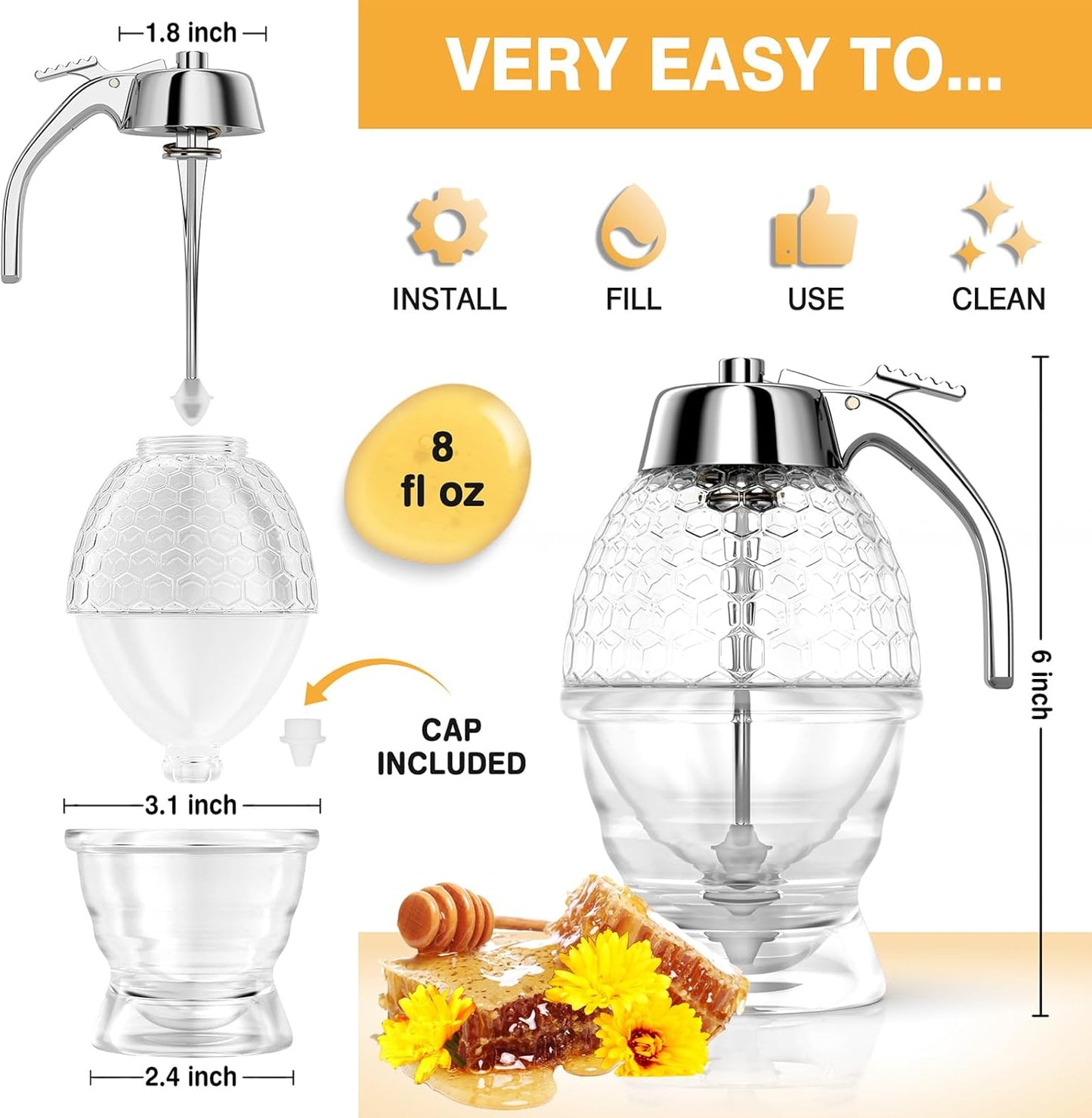 Honey Dispenser Jar
