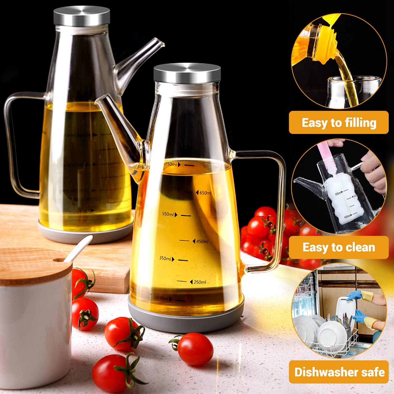 Glass Oil Dispenser Jar