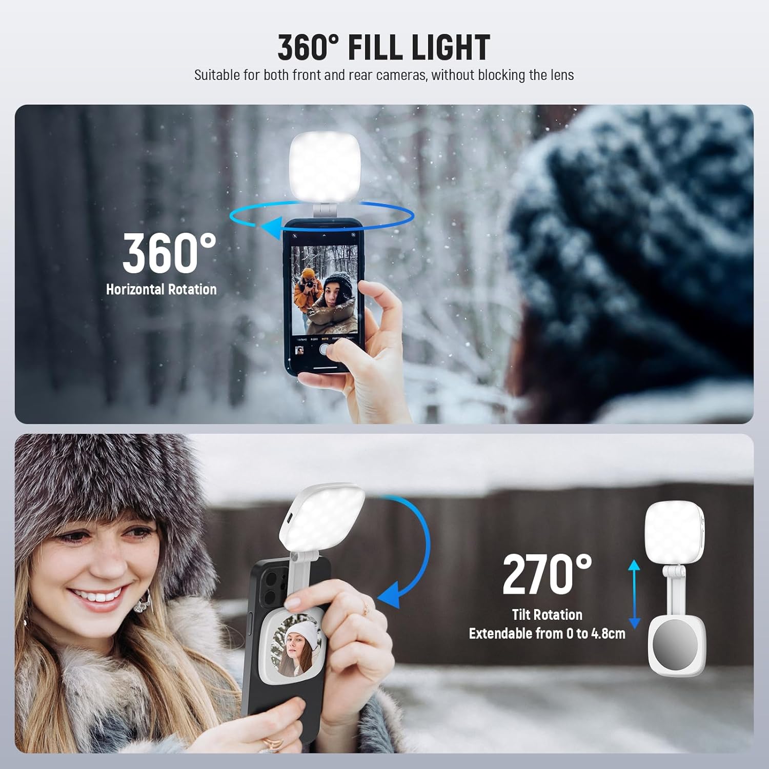 Angonaloy's Original Magnetic Selfie Light With Mirror