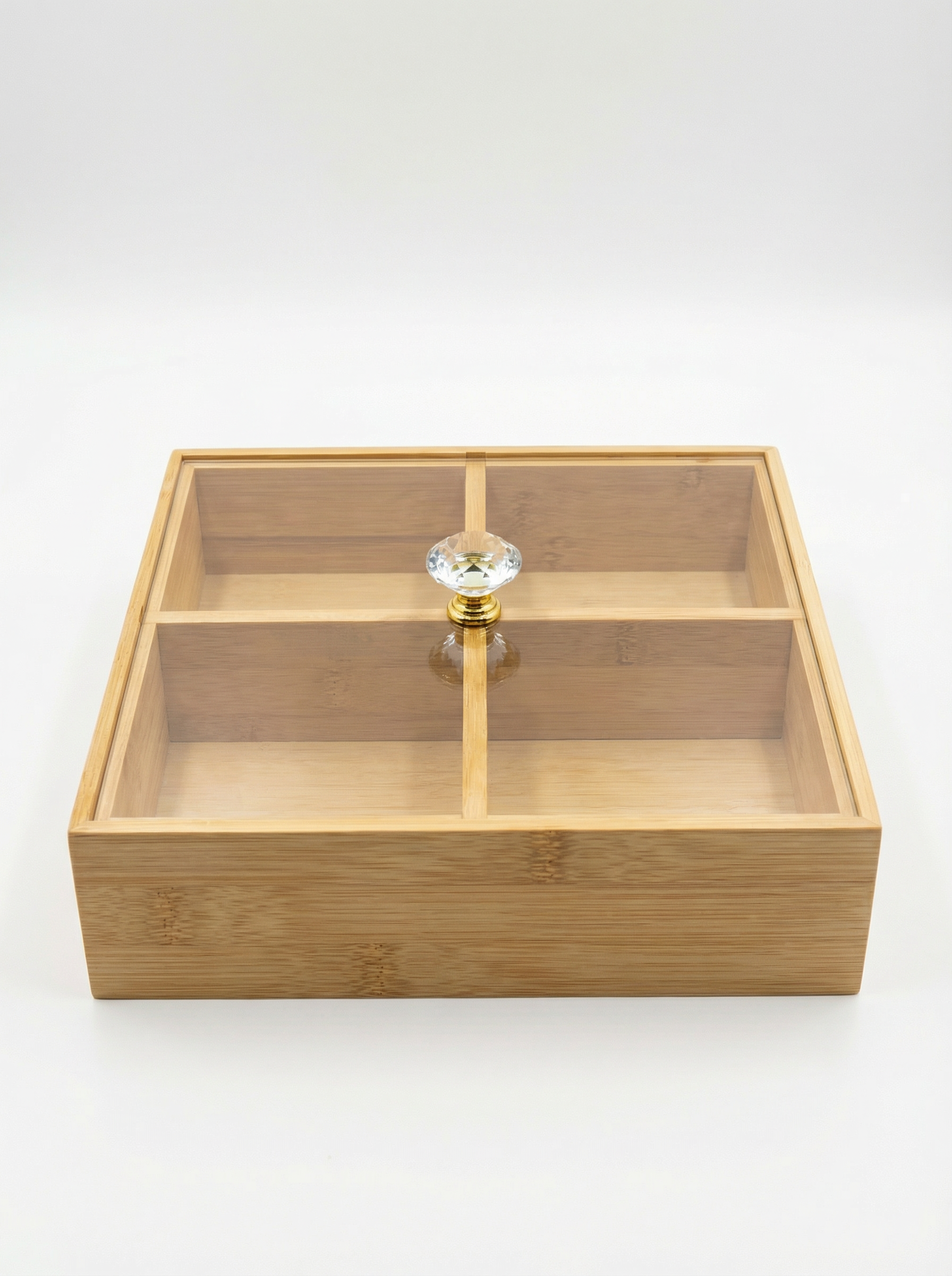 Divided Compartment Bamboo Food Platter Box