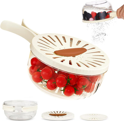 Multipurpose Drain and Storage Basket with Lid