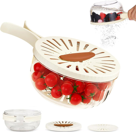 Multipurpose Drain and Storage Basket with Lid