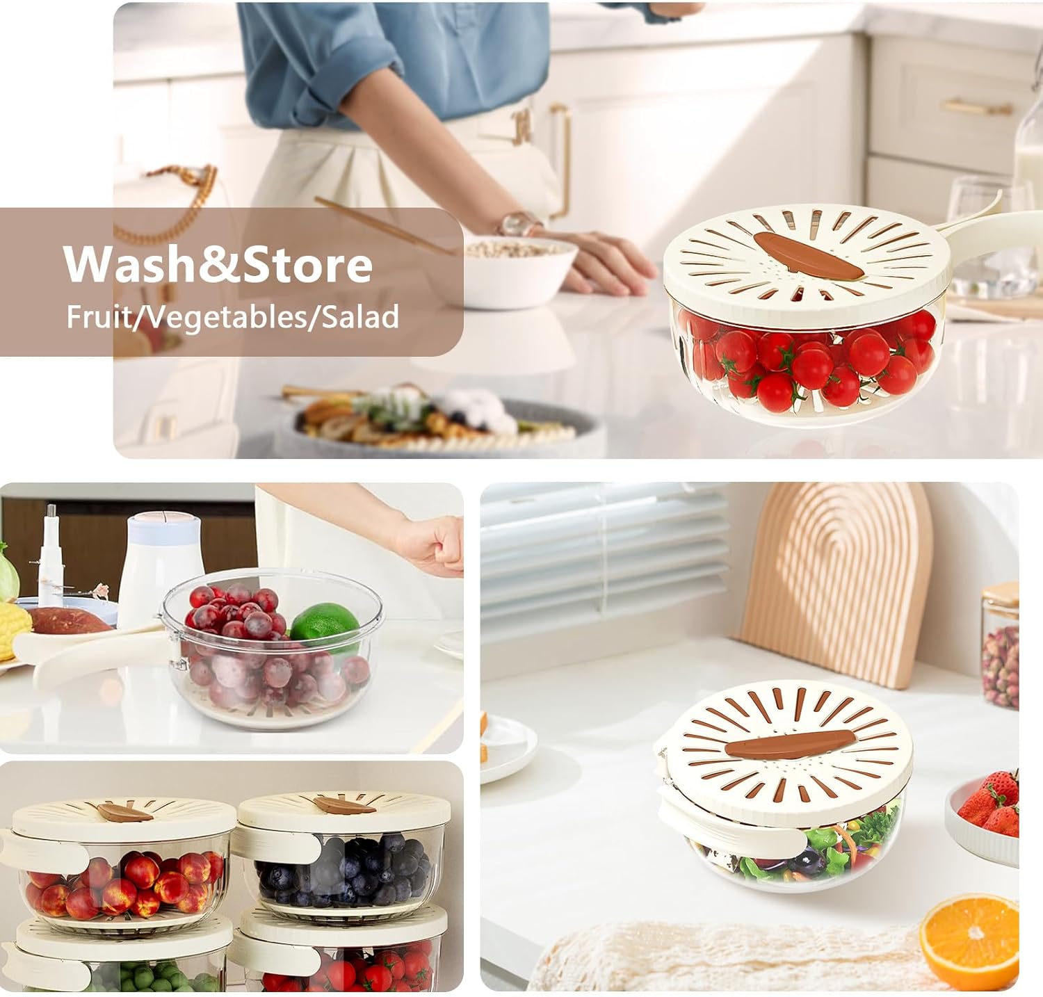 Multipurpose Drain and Storage Basket with Lid