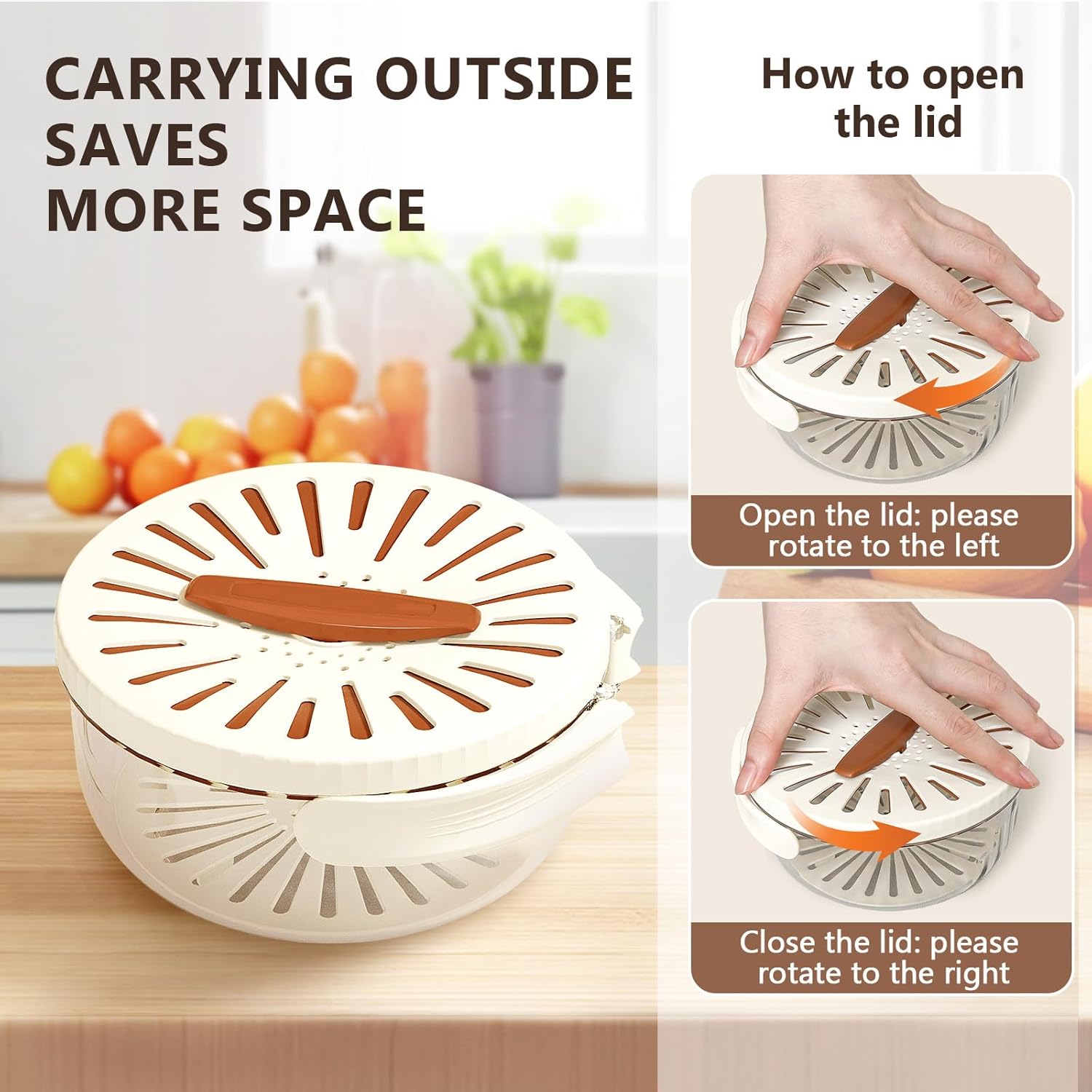 Multipurpose Drain and Storage Basket with Lid