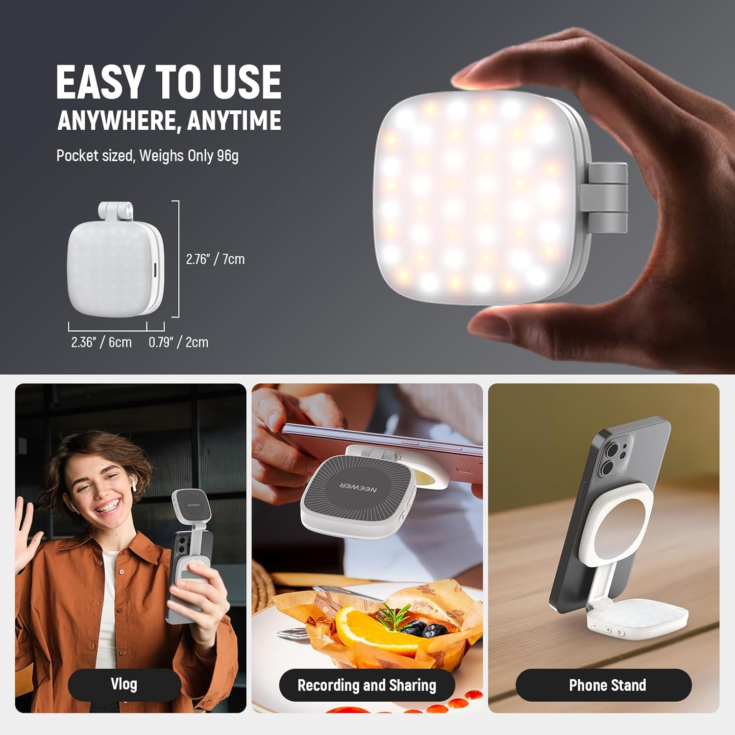 Angonaloy's Original Magnetic Selfie Light With Mirror