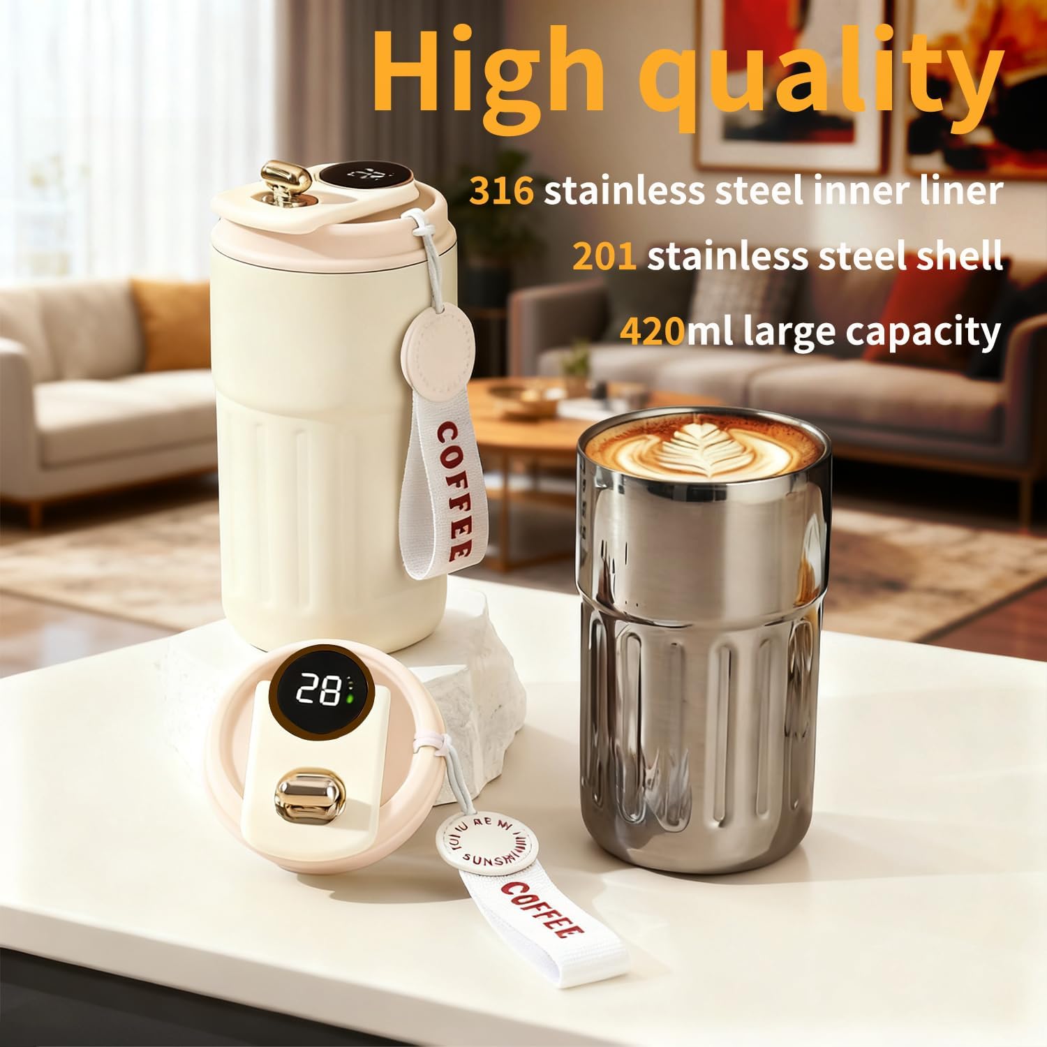 Stainless Steel Vacuum Insulated Coffee Cup